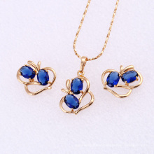 61850 Xuping fashion delicate colourful Jewelry Set Charms 18K Gold Jewelry hot sale set